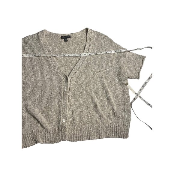Eileen Fisher Button Front V-Neck Cardigan Sweater Womens XS Linen Blend Knit - Picture 9 of 10